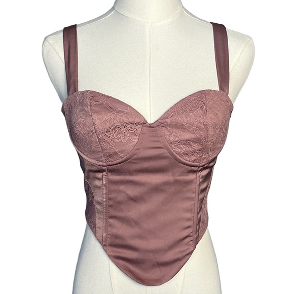 Meshki Other - Meshki Rose Satin Lace Bustier Top Size S